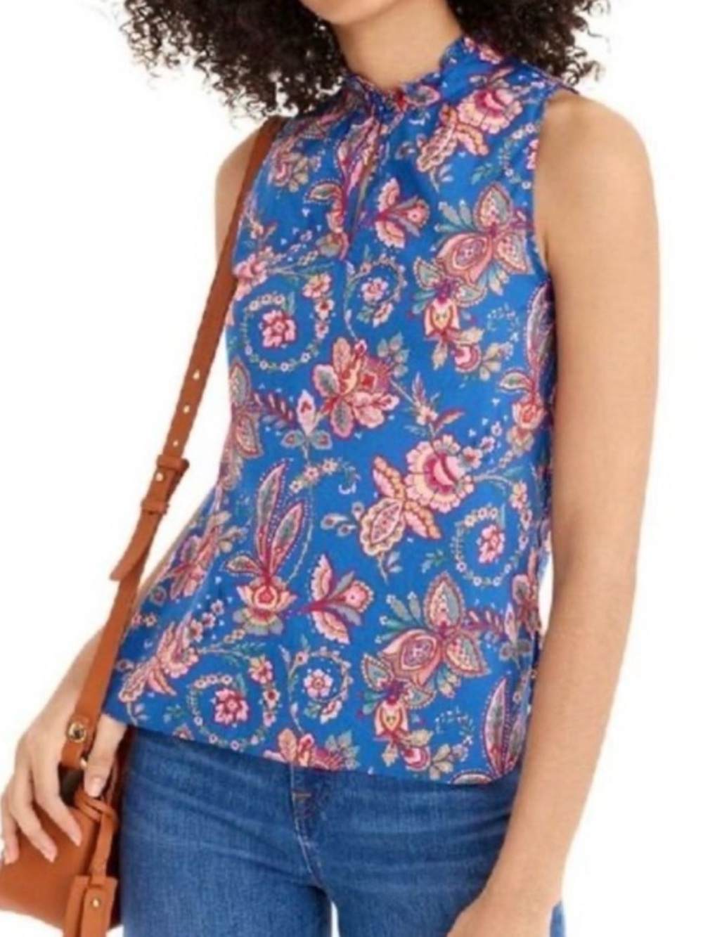 J Crew Liberty Flora Belle print sleeveless blouse 4